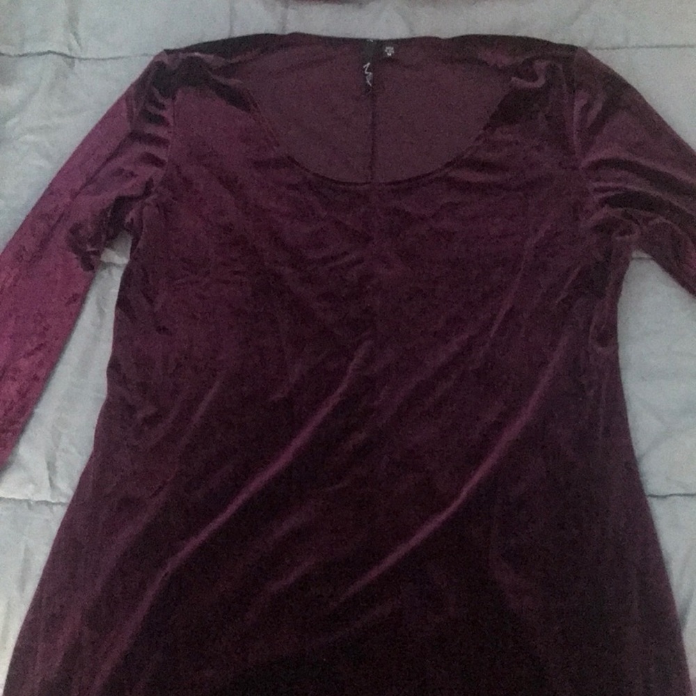 Velvet purple dress. Short. Never worn